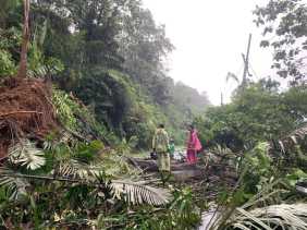 Longsor Tutup Total Jalan Lintas Sumbar - Riau di Pangkalan