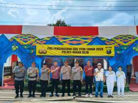 Kapolres Rokan Hilir Tinjau Pos Pengamanan Balam KM 8 dalam Rangka Operasi Ketupat Lancang Kuning 2025