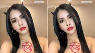 Gaya Maria Vania Tampil dengan Outfit Halloween