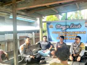 Polsek Sungai Sembilan Gelar Program Minggu Kasih, Ciptakan Pemilu Damai