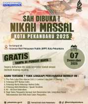 Nikah Massal Gratis di Pekanbaru, 43 Pasangan Sudah Daftar, Ada Undian Umrah!