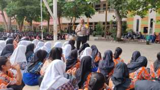 Polisi Giatkan Keselamatan Lalu Lintas di SMKN 7, Generasi Muda Bersatu untuk Pilkada Riau