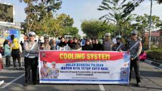 Satlantas Polresta Pekanbaru Gelar Pengamanan CFD dan Sosialisasi Pilkada Damai 2024