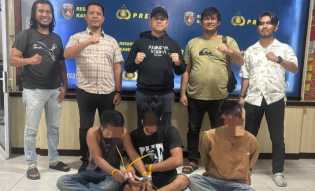 Kurang 12 Jam, Polres Kampar Ringkus 3 Pelaku Curat di Indomaret dan Teras BRI