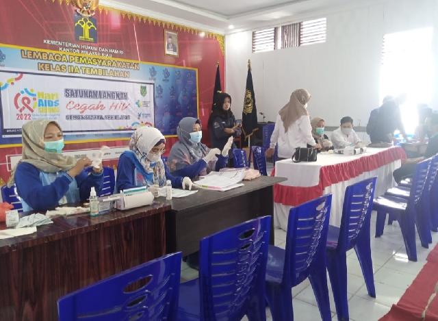 Dinas Kesehatan Inhil Gelar Aksi Simpatik dan Skrining HIV di Lapas Kelas II A Tembilahan