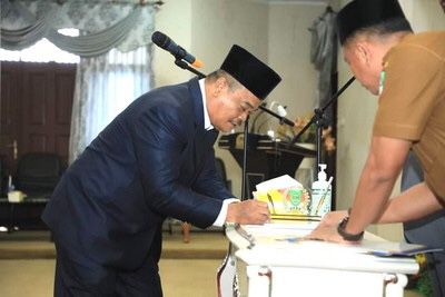 DPRD Rohul Gelar Rapat Paripurna Pelantikan PAW Abu Bakar