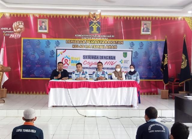 Dinas Kesehatan Inhil Gelar Aksi Simpatik dan Skrining HIV di Lapas Kelas II A Tembilahan