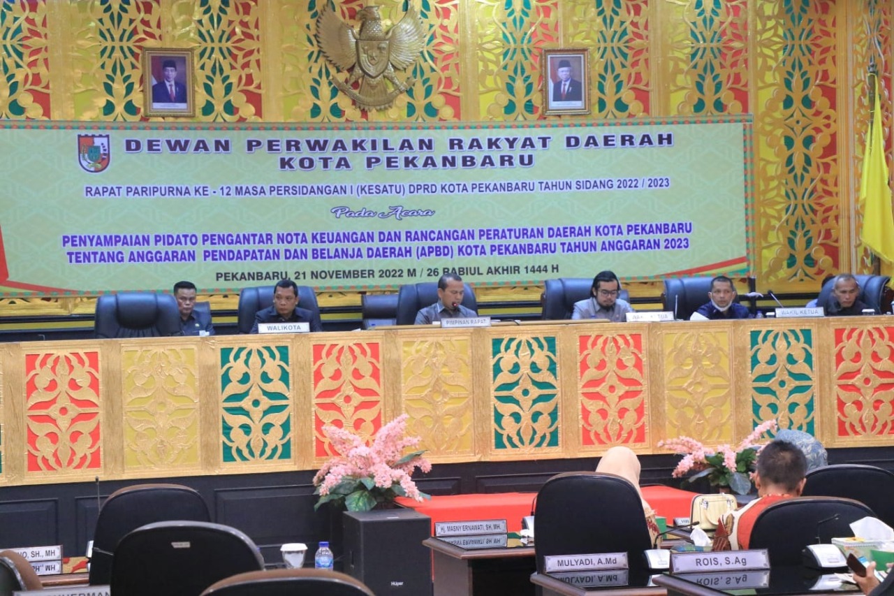 Pj Wako Sampaikan Pidato Nota Keuangan Ranperda APBD Perubahan 2023