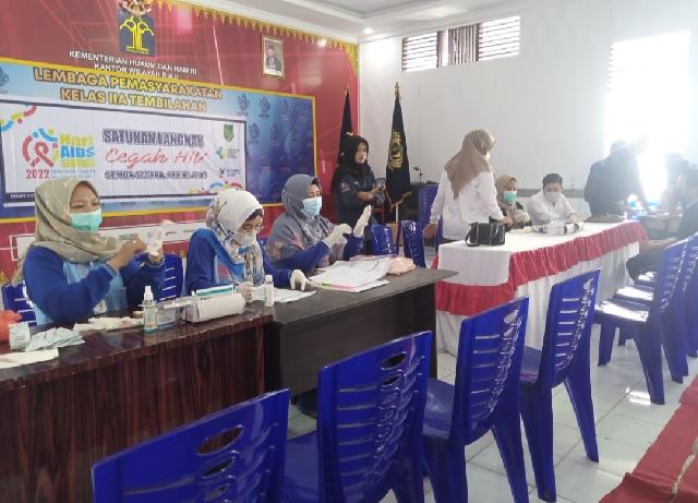 Dinas Kesehatan Inhil Gelar Aksi Simpatik dan Skrining HIV di Lapas Kelas II A Tembilahan