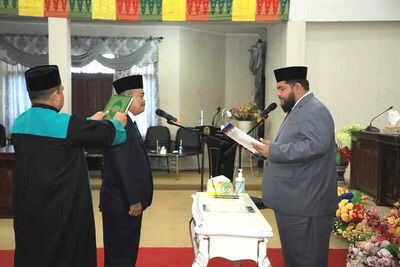 DPRD Rohul Gelar Rapat Paripurna Pelantikan PAW Abu Bakar